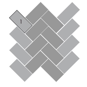 Плитка тротуарная ArtStein Прямоугольник белый, Старение ,1.П8 100*200*80мм