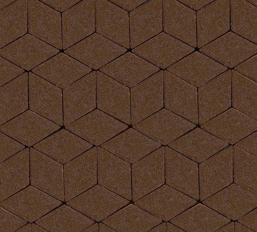 Плитка тротуарная ArtStein Ромб коричневый нейтив,ТП Б.5.Ф.6  250*150*60мм