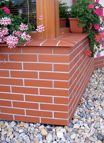 Клинкерный подоконник KING KLINKER рубиновый красный (01), 200*120*15 мм